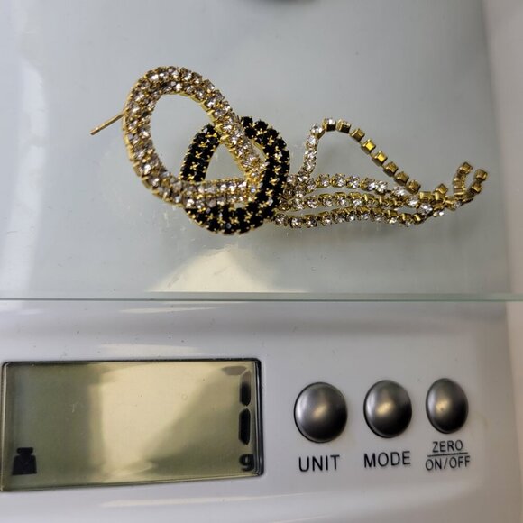 Chandelier Crystal and Gold Earrings - Picture 8 of 8